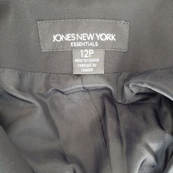 JONES NEW YORK Classic Neutral Button Down Blazer Jacket Black Sz 12 P - Picture 9 of 10